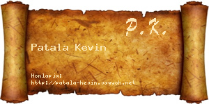 Patala Kevin névjegykártya